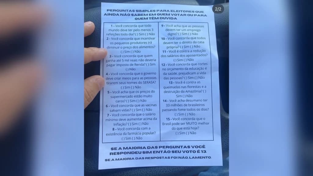 Ex-professora promove candidato à presidência em escola de Bombinhas e pais reprovam