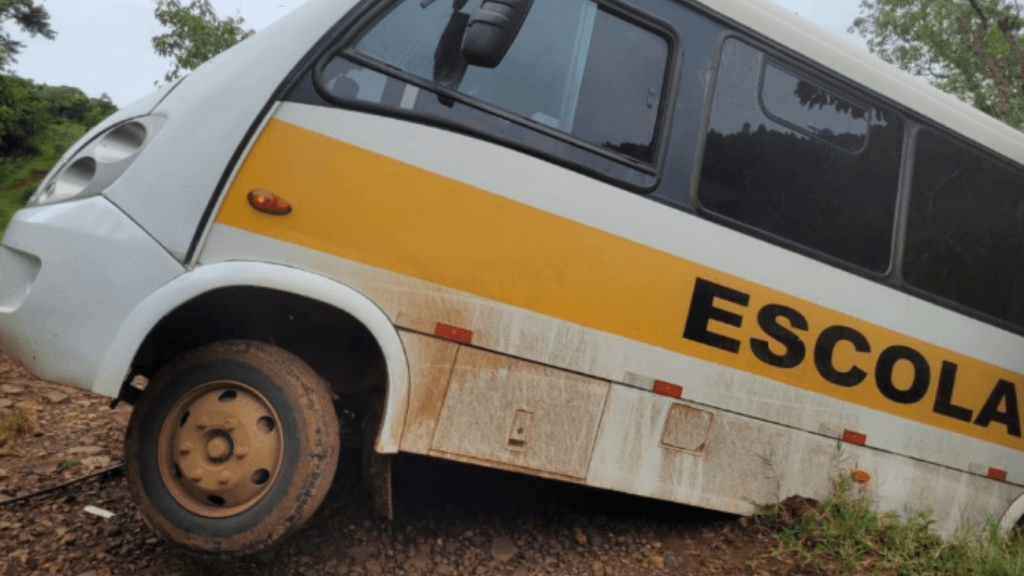 Acidente envolvendo micro-ônibus com 12 crianças assusta moradores