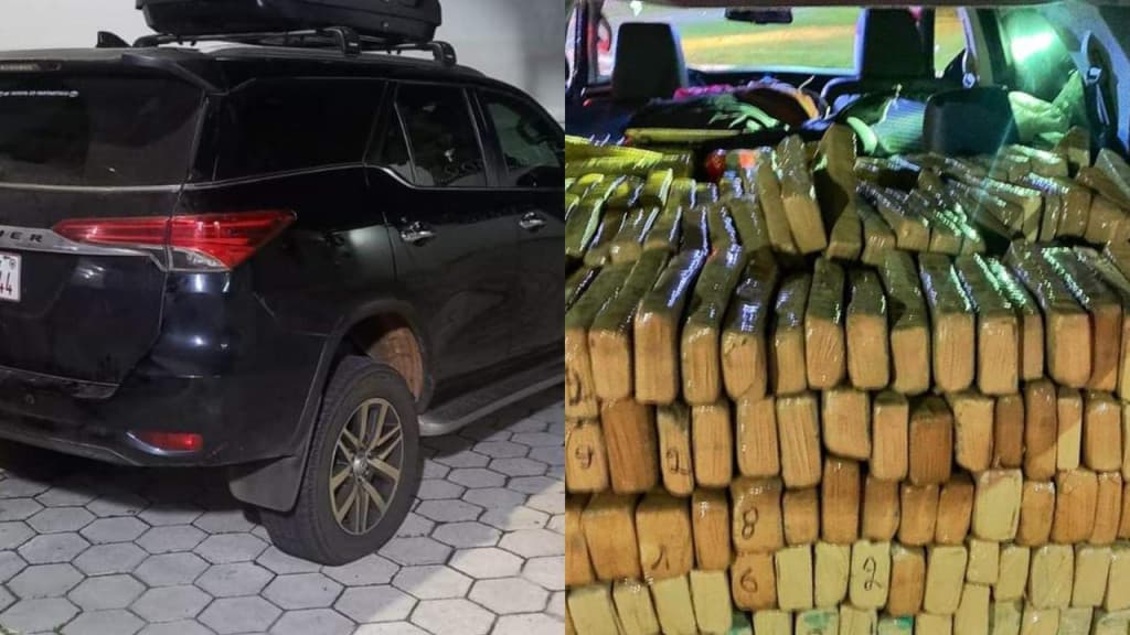 Caminhonete furtada é encontrada “recheada” com uma tonelada de maconha, em Balneário Camboriú