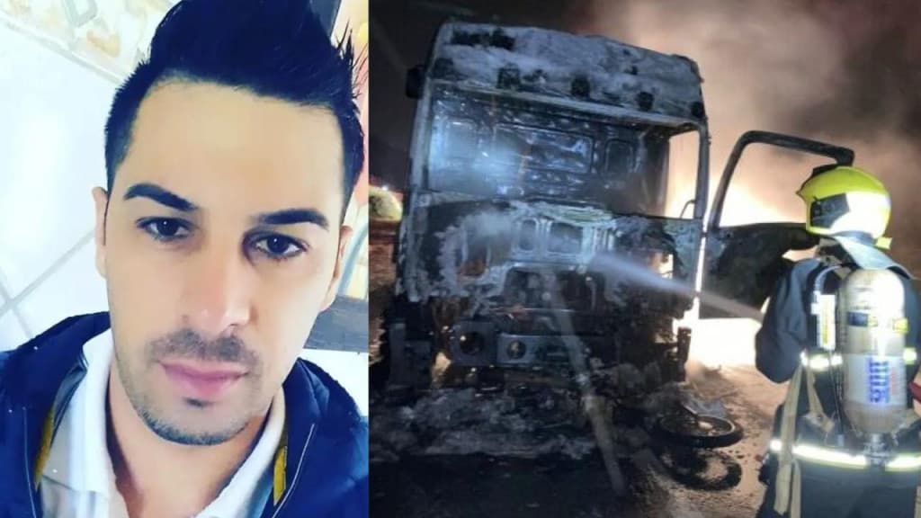 Motociclista morre carbonizado após grave acidente com caminhão na BR-101