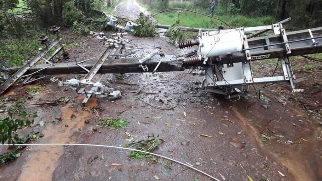 Ciclone extratropical causa caos em Santa Catarina
