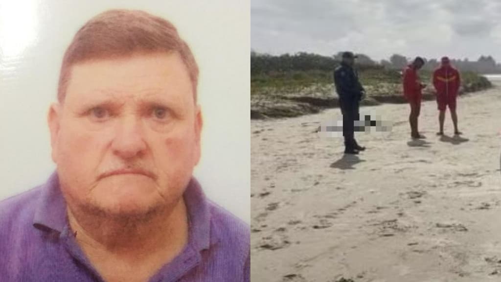 Corpo encontrado em praia de SP é de pescador catarinense desaparecido