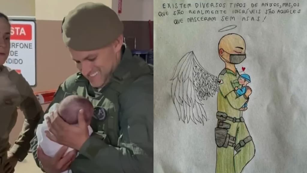 “Anjos sem asas”: PM recebe visita emocionante de bebê salvo em Balneário Camboriú