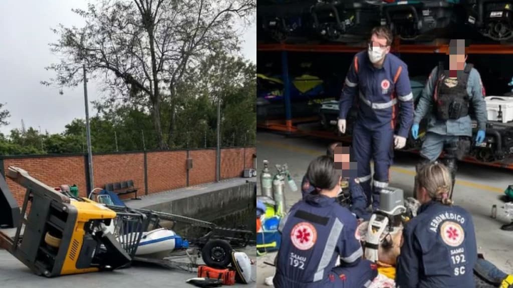 Trabalhador morre esmagado por empilhadeira em Balneário Camboriú