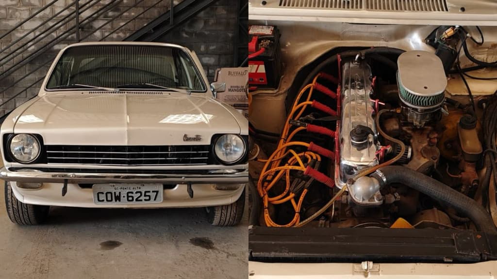 Criminosos fazem buraco na parede de oficina e furtam Chevette 74