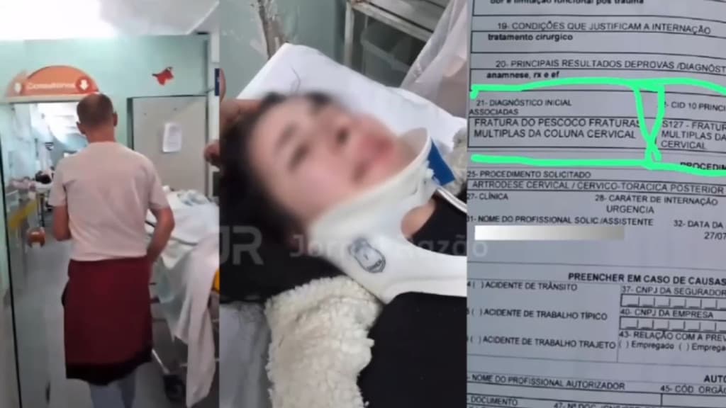 “Chorando de dor”: adolescente de 16 anos com múltiplas fraturas agoniza em corredor de hospital