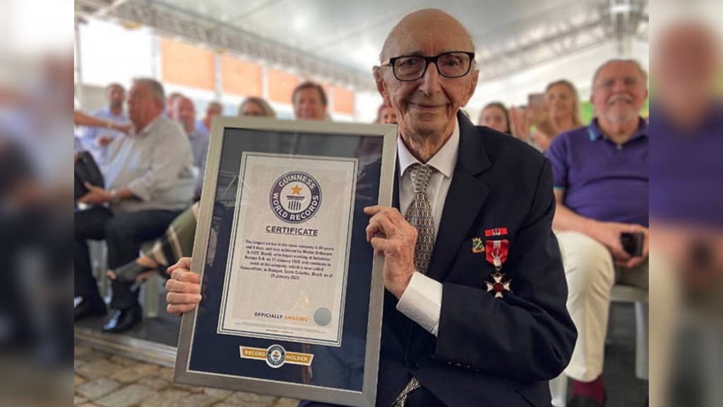 Morre aos 102 anos funcionário mais antigo do mundo em SC