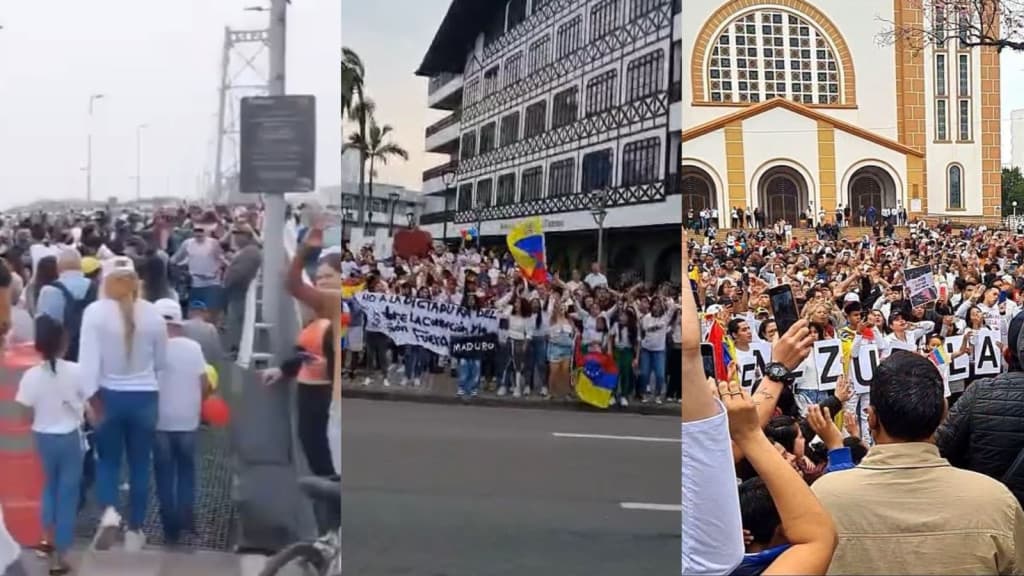 AGORA: Milhares de venezuelanos protestam em Santa Catarina