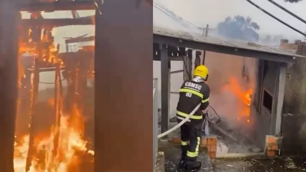 Incêndio em residência com idosa de 75 anos mobiliza bombeiros