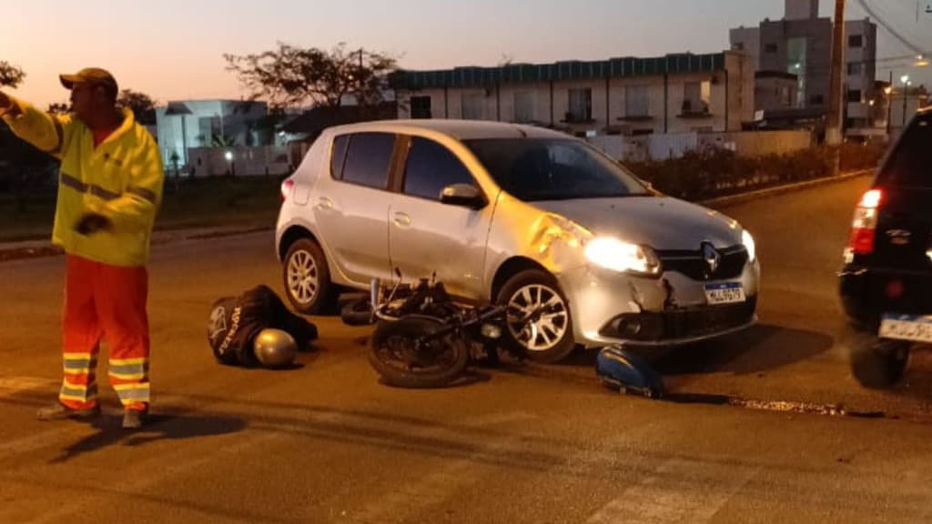 Motociclista fica ferido após acidente enquanto voltava do trabalho em Tijucas