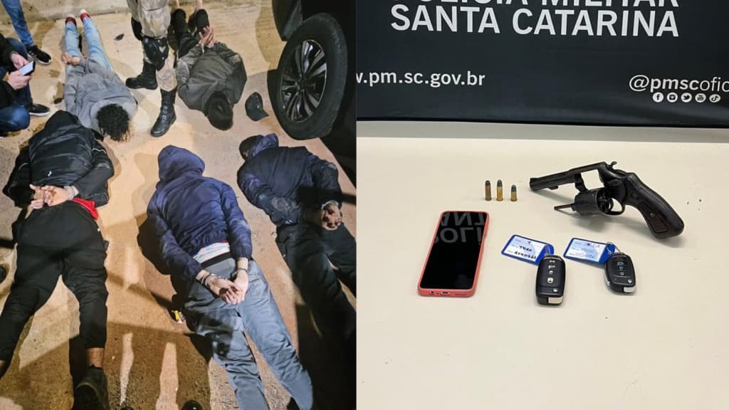 PM catarinense de folga prende 5 assaltantes em Florianópolis