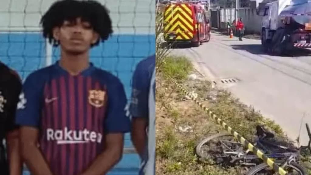 Identificado adolescente que morreu após acidente entre bicicleta e caminhão