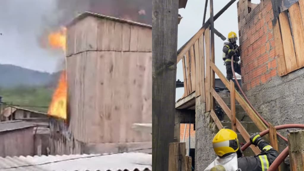 Incêndio em residência mobiliza bombeiros em Itapema