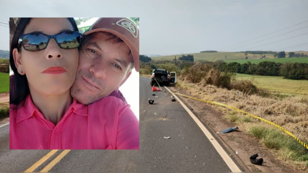 Casal morre em colisão frontal entre carro e moto na SC-155