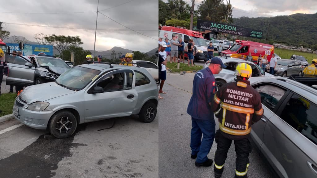 Moradores usam baldes e mangueiras e salvam casa de incêndio em Palhoça