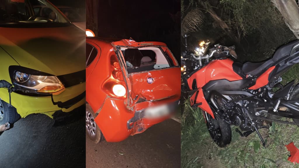 Motociclista “voa” sobre carro após colisão e vai parar no hospital em Chapecó