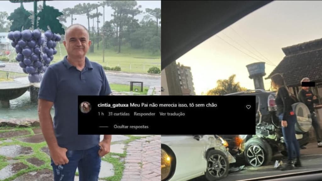 “Estou sem chão”: Filha desabafa após pai morrer atropelado por motorista bêbado