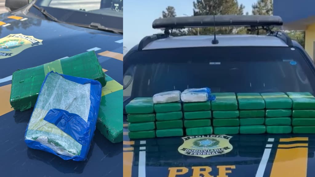 Mulheres são presas com 30kg de cocaína em fundo falso na BR-101 em Barra Velha