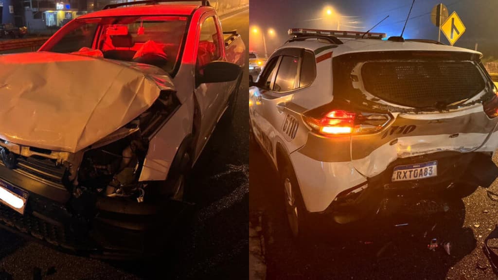 Motorista bêbado bate em viatura policial que atendia acidente na SC-401, em Florianópolis