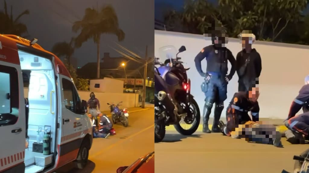 Colisão entre duas motos mobiliza SAMU em Itapema