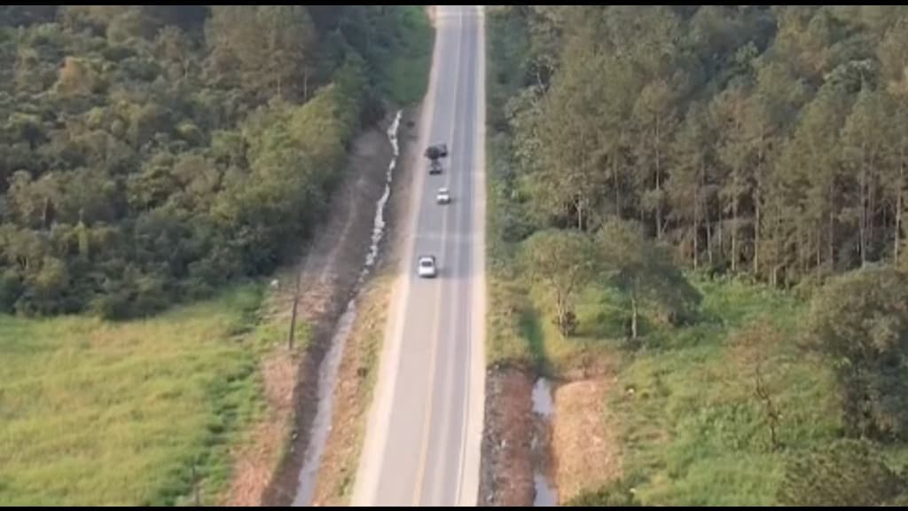 Flagrante com drone da PMRv em SC causa polêmica nas redes sociais: “só pra multar”