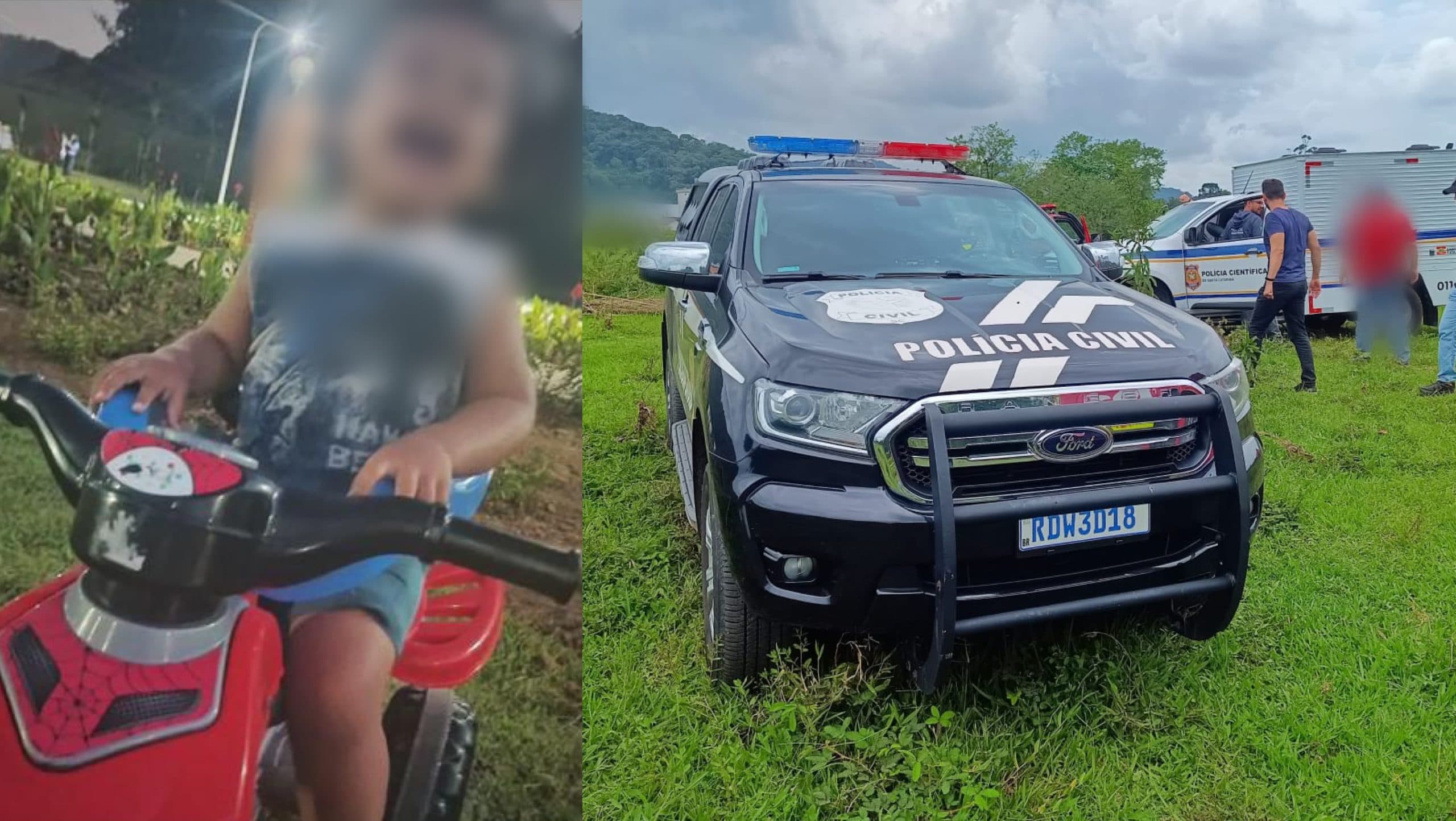 Menino de 3 anos morre afogado em lagoa da casa dos avós em SC