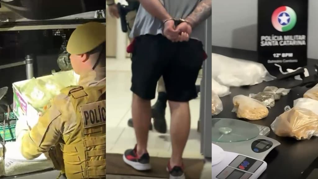 Traficante é preso em casa recheada de drogas em Camboriú
