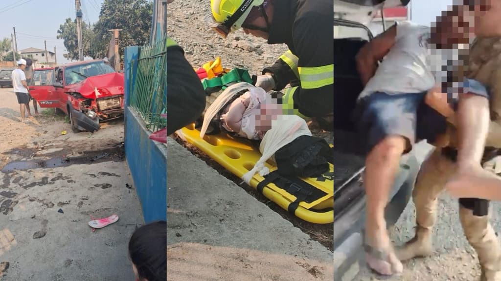 Bebês escapam por pouco da morte após violento atropelamento em SC