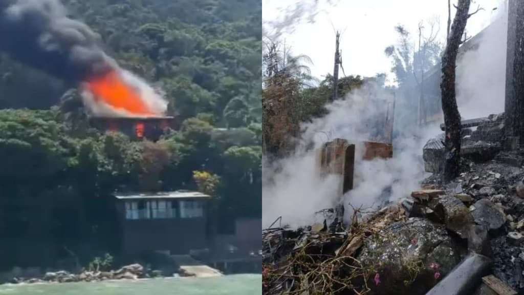 “Difícil acesso”: Após três horas bombeiros controlam incêndio em pousada de Palhoça
