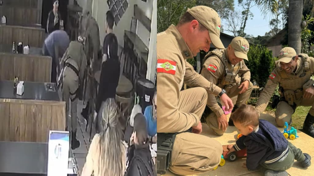 Policiais militares salvam bebê com convulsão durante parada de café em padaria