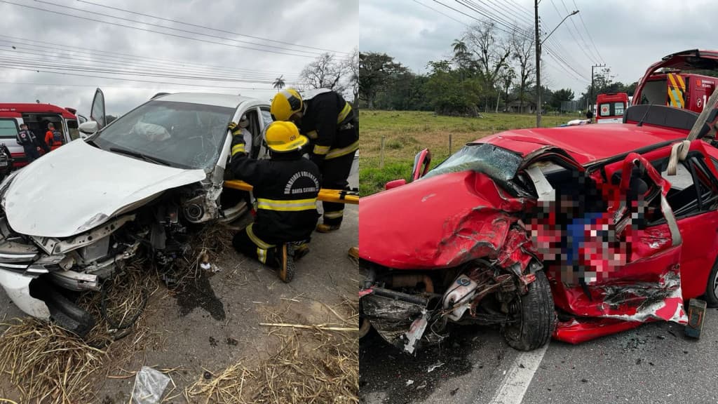 Condutor morre e passageira de 13 anos fica ferida após gravíssimo acidente em Gaspar