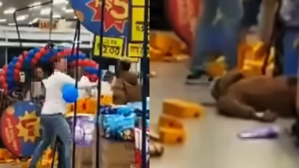 Discussão em supermercado de Itapema termina em “nocaute”