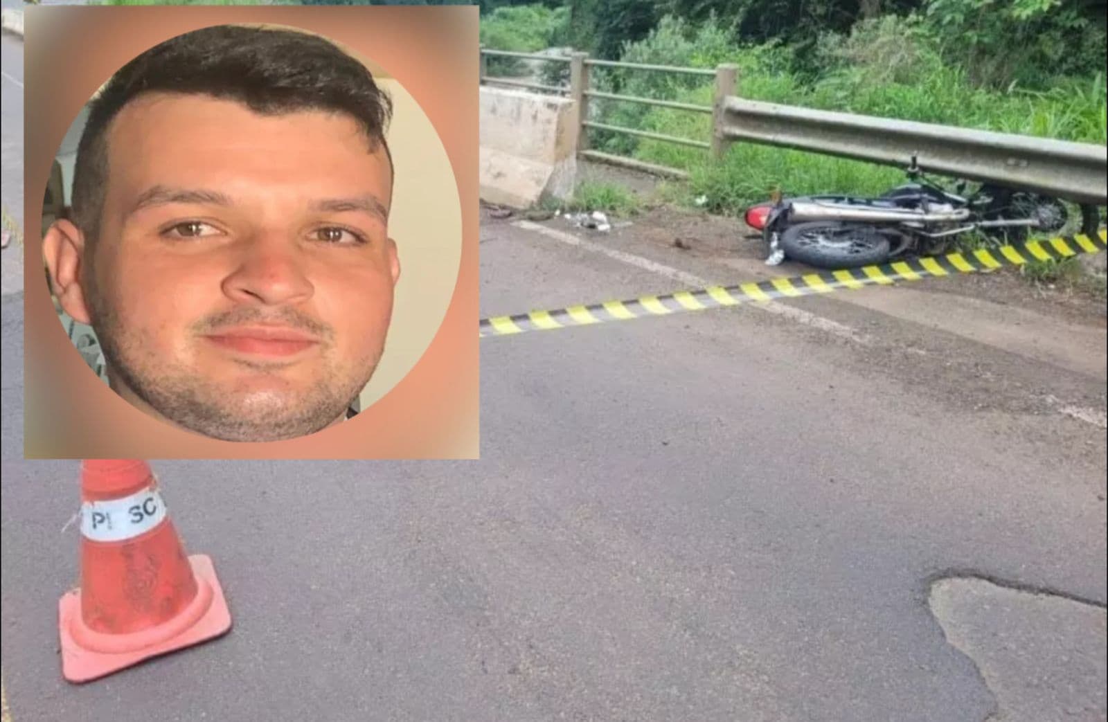 Identificado motociclista que morreu após colisão contra guard rail na SC-355