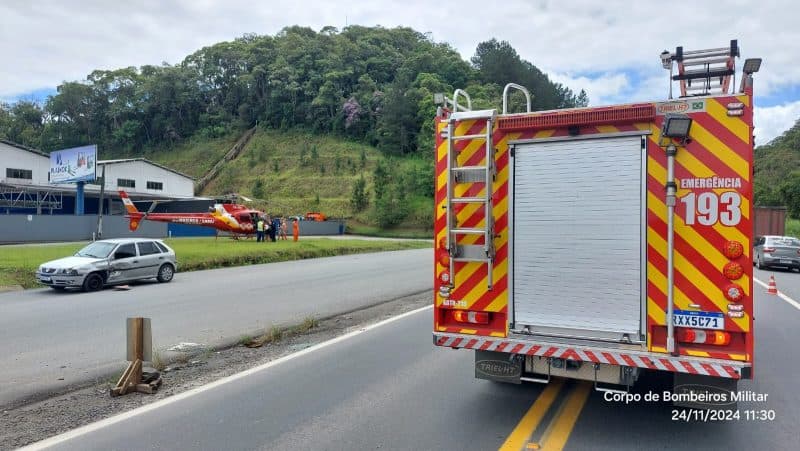 Motociclista tem braço amputado e morre em grave acidente na BR-470 