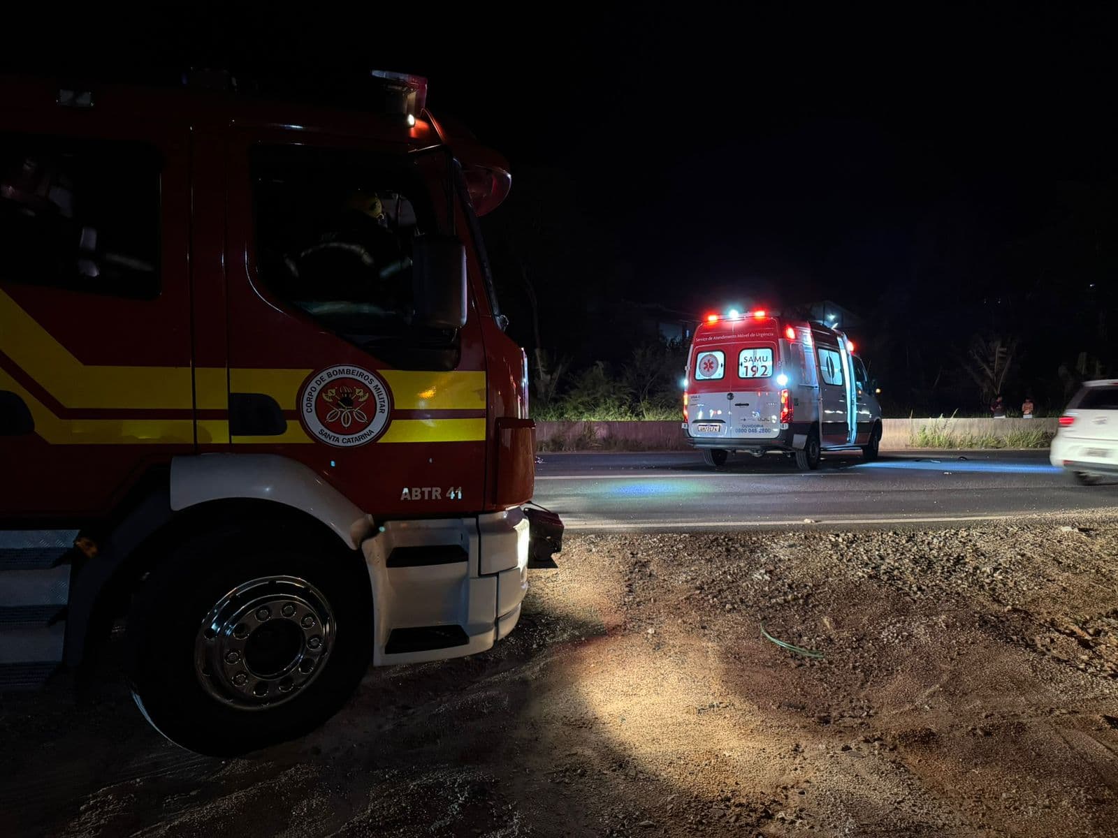 Homem morre após ser atropelado por carro na BR-470 em Gaspar