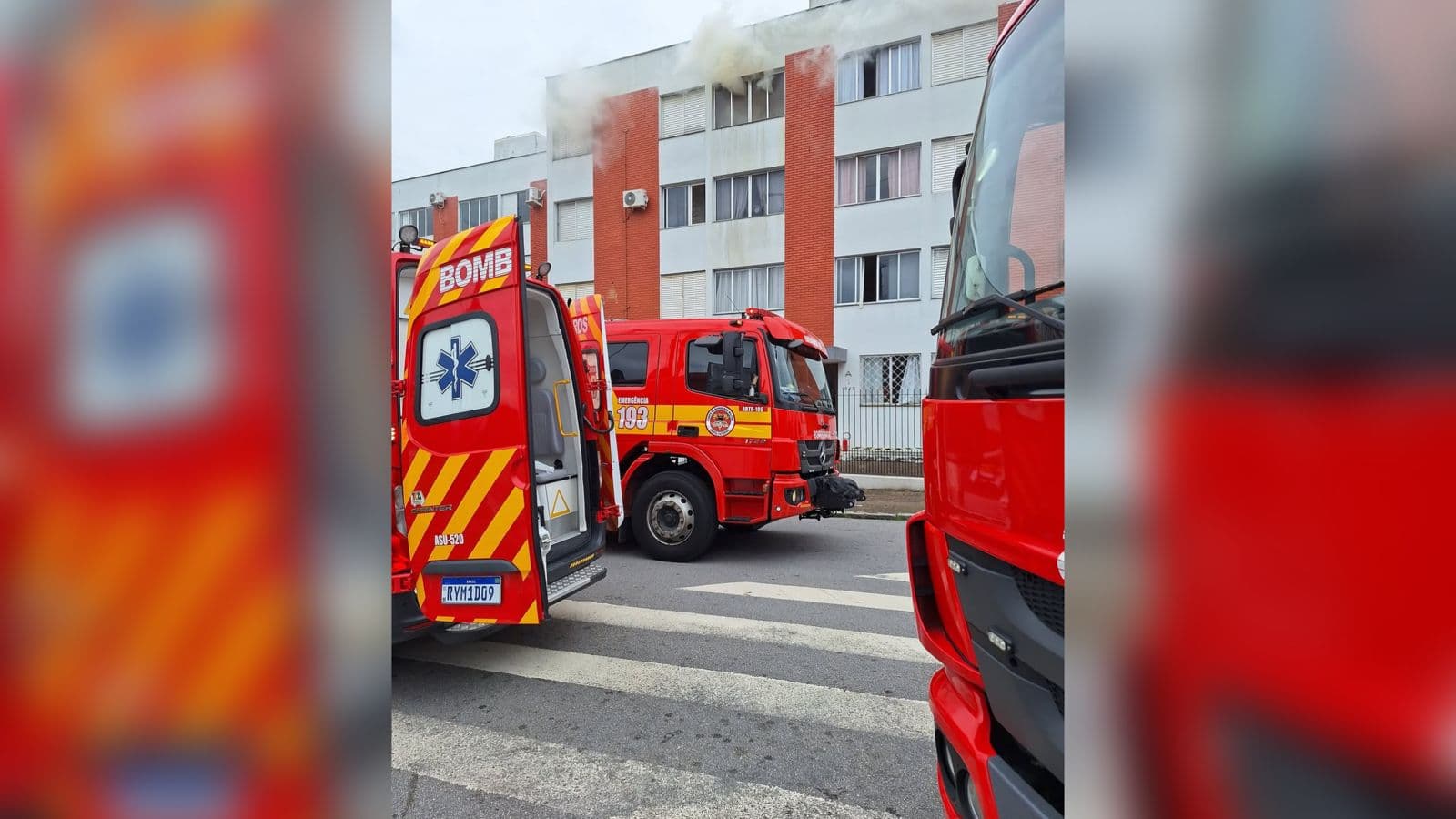 Mulher morre durante incêndio em apartamento de Florianópolis