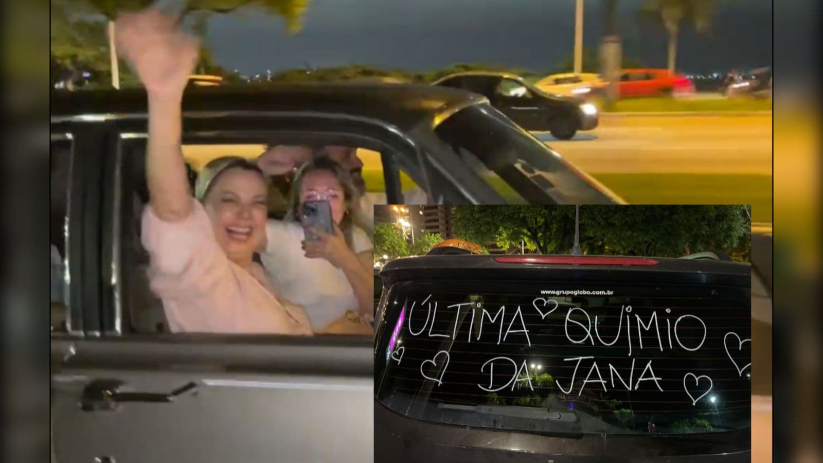 Mulher celebra última sessão de quimioterapia com “buzinaço” nas ruas de Florianópolis
