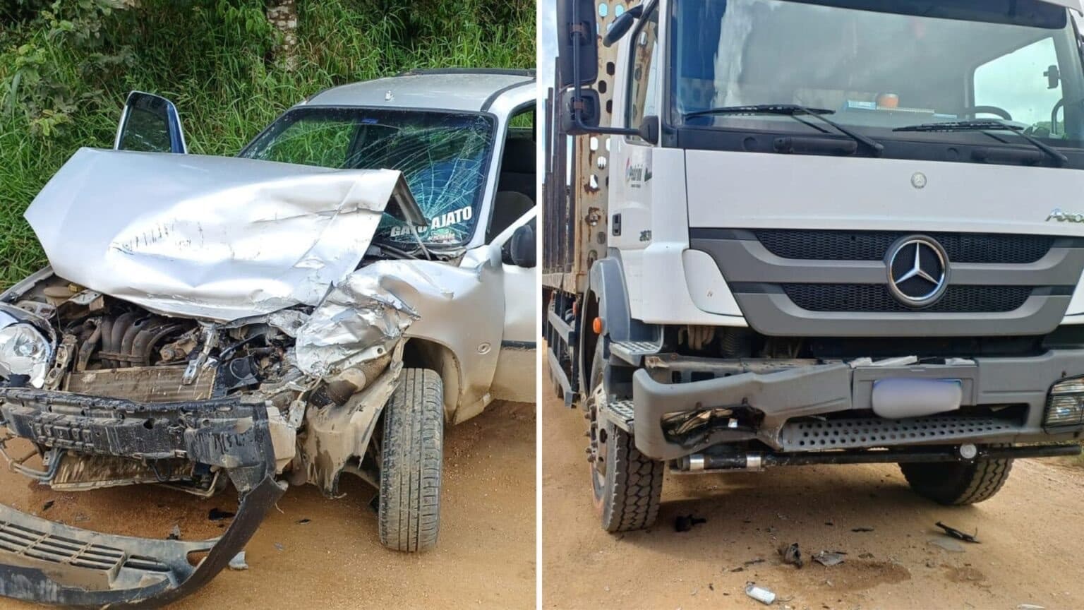 Jovem escapa da morte após colisão frontal com caminhão em São João Batista