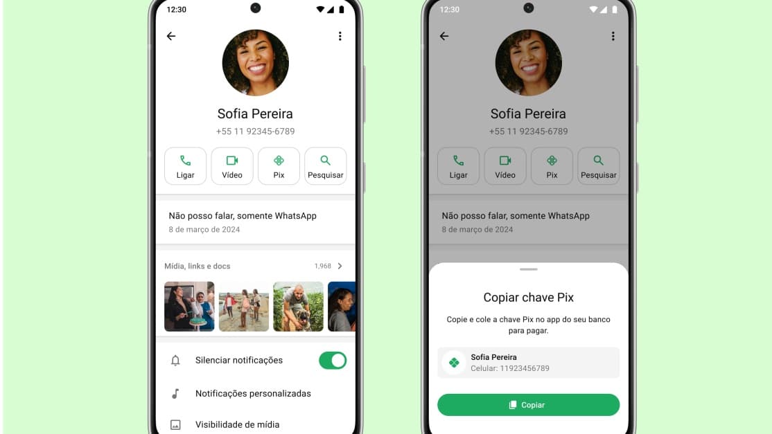 WhatsApp agora permite adicionar chave Pix ao perfil para facilitar transferências