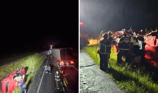 Condutor de Jeep morre após grave acidente na BR-282