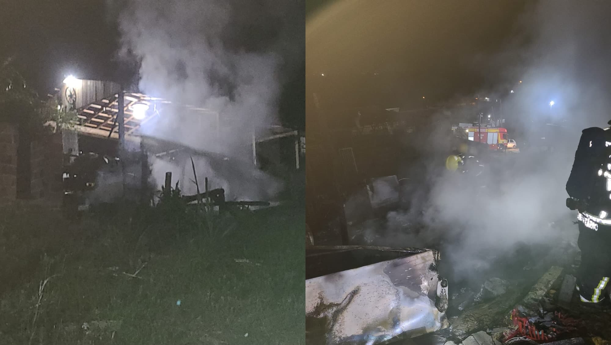 Incêndio destrói casa de madeira em Porto Belo
