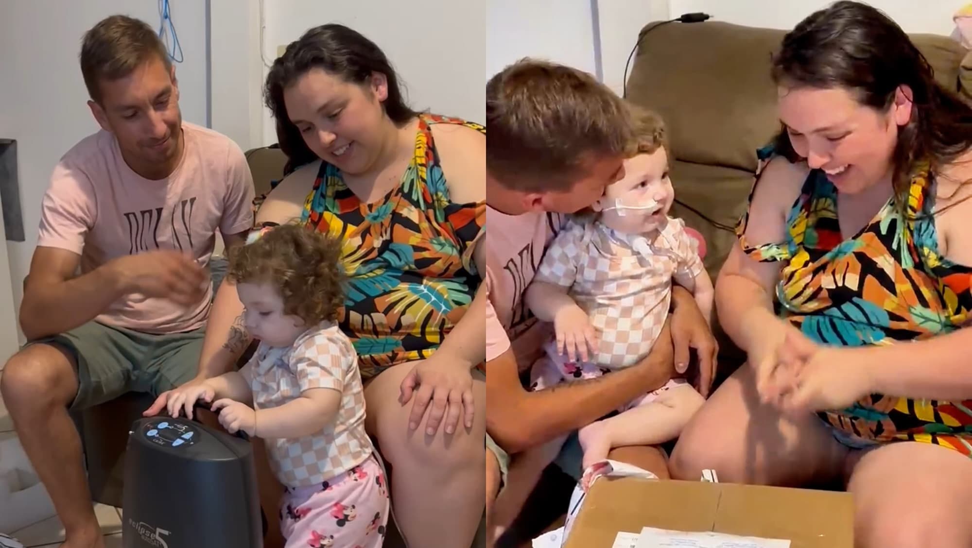Aparelho essencial transforma a rotina de bebê com doença rara e emociona família