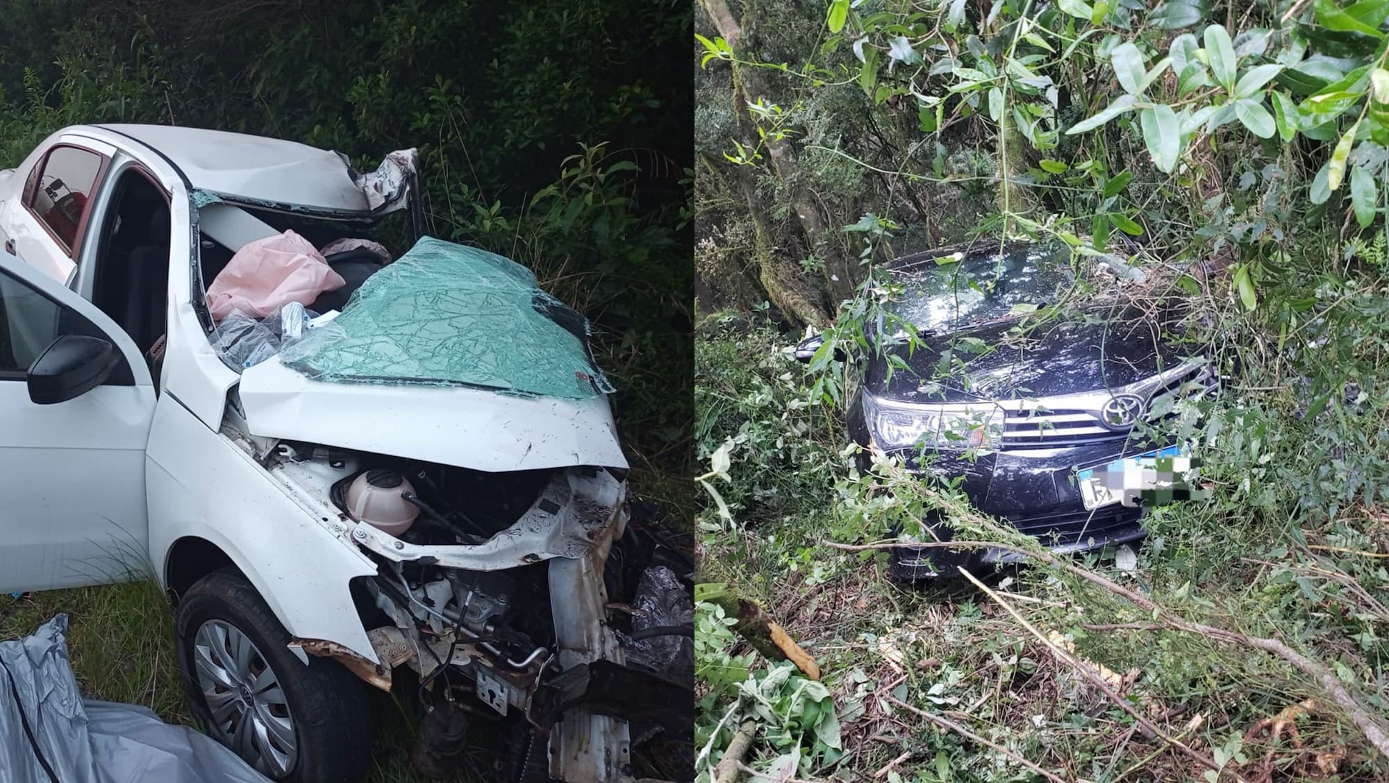 Duas vítimas fatais e feridos graves em acidente com quatro veículos na BR-282