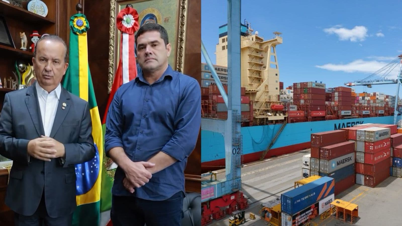 “Não aceitamos perder o que é nosso”, afirma governador de SC sobre controle portuário em Itajaí