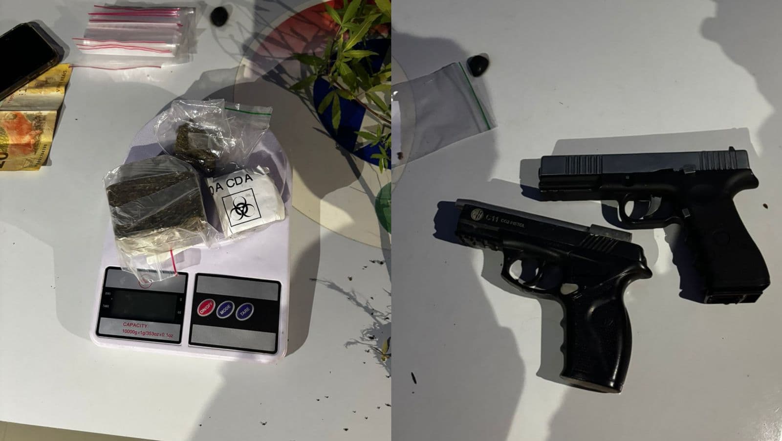 Jovem é preso com drogas e armas em São João Batista