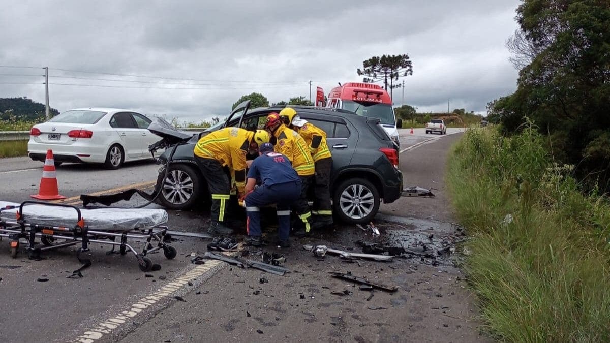 Motorista morre em grave acidente na BR-282 na Serra Catarinense