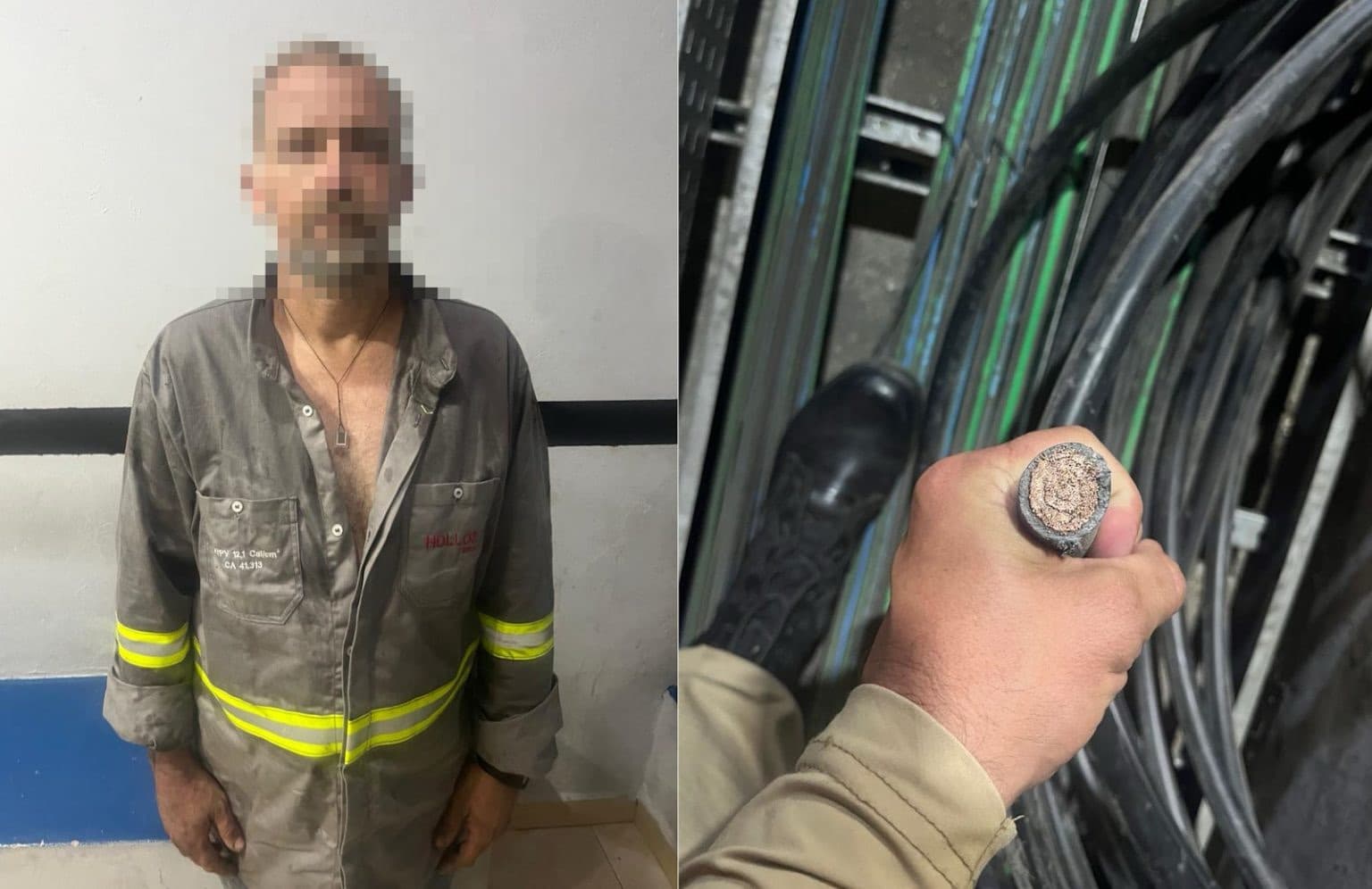 Flagrante de furto de fios de cobre gera prejuízo de R$ 35 mil em Balneário Camboriú