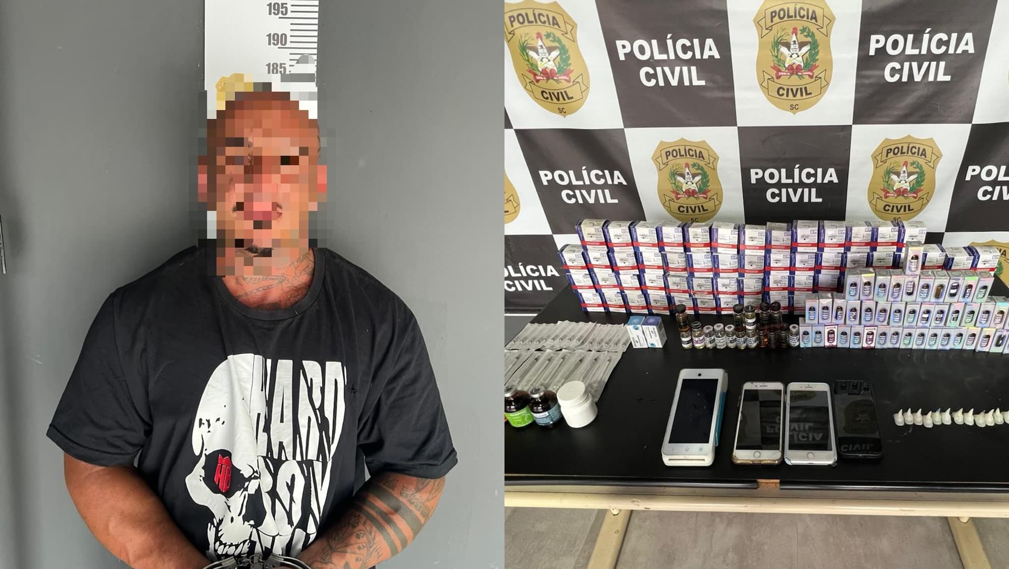 Influenciador digital é preso em Blumenau por vender anabolizantes e promover rinhas de galo