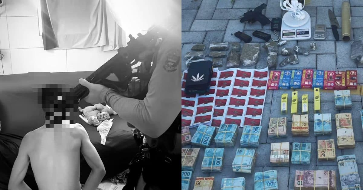 Homem é preso com drogas, armas e quase R$ 200 mil em Florianópolis