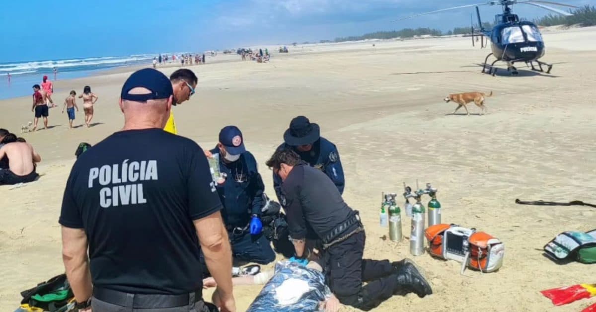 Jovem morre afogado enquanto nadava em praia de Santa Catarina